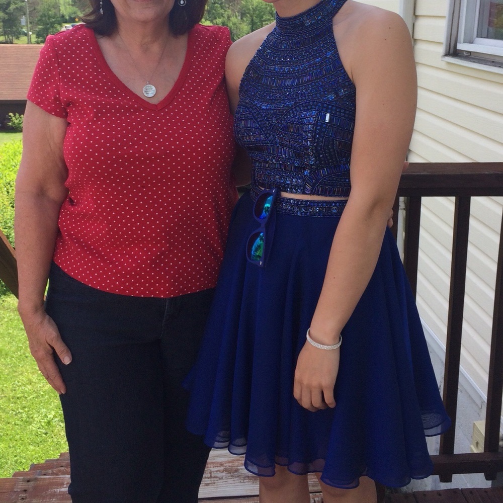 royal blue sherri hill homecoming dress